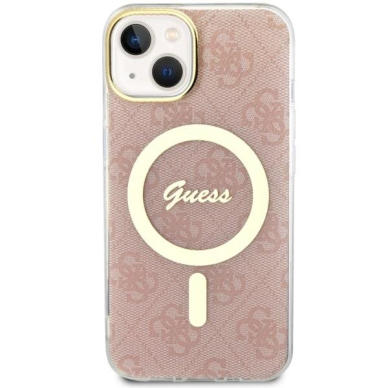 Dėklas Guess 4G MagSafe GUHMP14MH4STP iPhone 14 Plus Rožinis 2