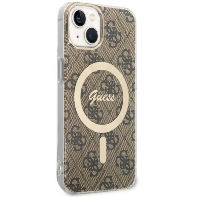 Dėklas Guess 4G MagSafe GUHMP14MH4STW iPhone 14 Plus Rudas 2