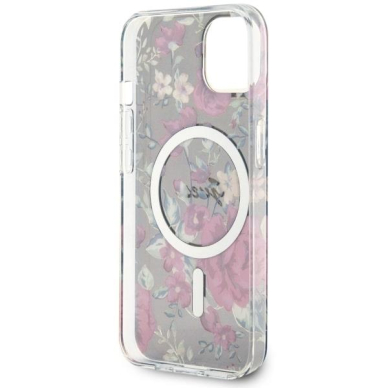 Dėklas Guess Flower MagSafe GUHMP14MHCFWSA iPhone 14 Plus Žalias 6