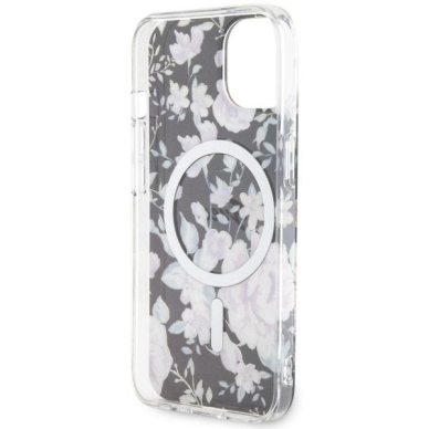 Dėklas Guess Flower MagSafe GUHMP14MHCFWSK iPhone 14 Plus Juodas 6