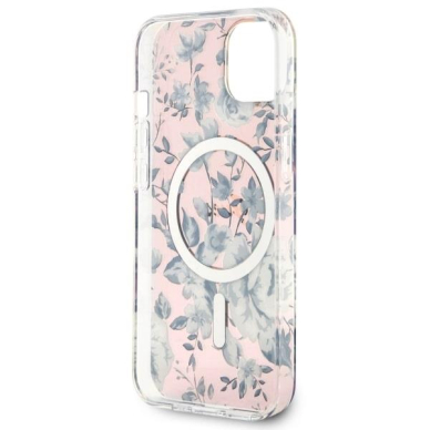 Dėklas Guess Flower MagSafe GUHMP14MHCFWSP iPhone 14 Plus Rožinis 6