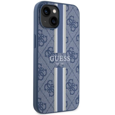 Dėklas Guess 4G Printed Stripes MagSafe GUHMP14MP4RPSB iPhone 14 Plus Mėlynas 3