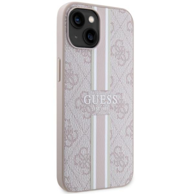 Dėklas Guess 4G Printed Stripes MagSafe GUHMP14MP4RPSP iPhone 14 Plus Rožinis 3