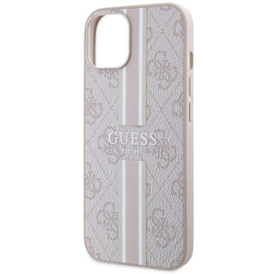 Dėklas Guess 4G Printed Stripes MagSafe GUHMP14MP4RPSP iPhone 14 Plus Rožinis 5