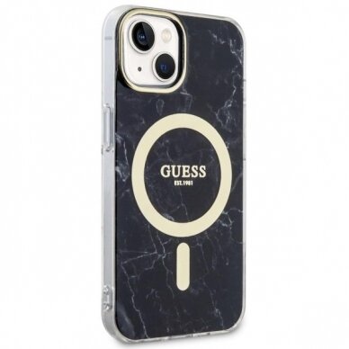 Dėklas Guess Marble MagSafe GUHMP14MPCUMAK iPhone 14 Plus Juodas 3