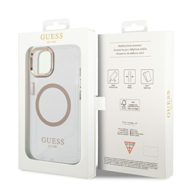 Dėklas Guess Metal Outline Magsafe GUHMP14SHTRMD iPhone 14 Auksinis 7