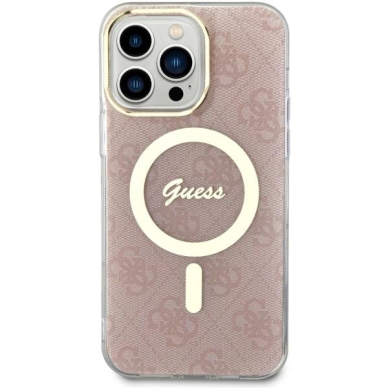 Dėklas Guess 4G MagSafe GUHMP14XH4STP iPhone 14 Pro Max Rožinis 2