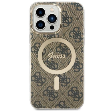 Dėklas Guess 4G MagSafe GUHMP14XH4STW iPhone 14 Pro Max Rudas 1