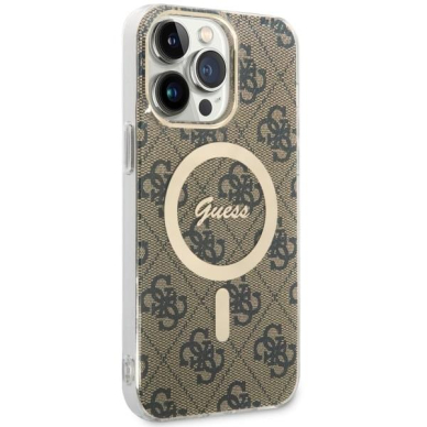 Dėklas Guess 4G MagSafe GUHMP14XH4STW iPhone 14 Pro Max Rudas 2