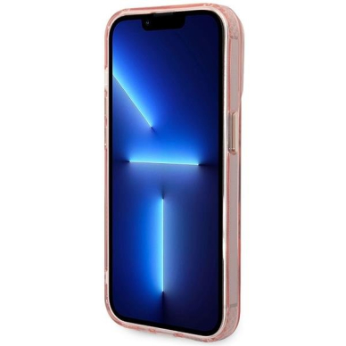 Dėklas Guess Gold Outline Translucent MagSafe GUHMP14XHTCMP iPhone 14 Pro Max Rožinis 4