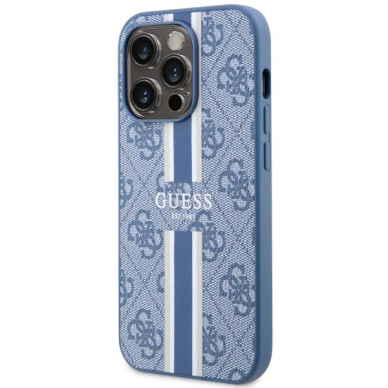 Dėklas Guess 4G Printed Stripes MagSafe GUHMP14XP4RPSB iPhone 14 Pro Max Mėlynas 1