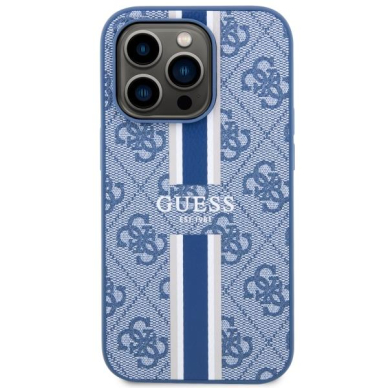 Dėklas Guess 4G Printed Stripes MagSafe GUHMP14XP4RPSB iPhone 14 Pro Max Mėlynas 2