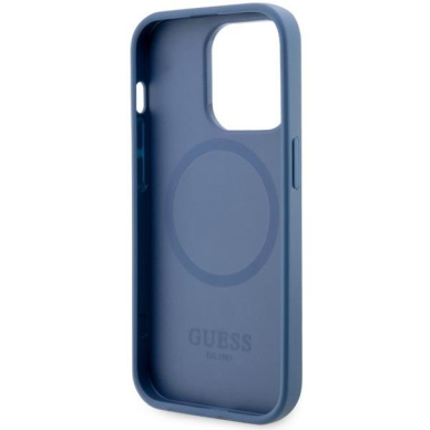 Dėklas Guess 4G Printed Stripes MagSafe GUHMP14XP4RPSB iPhone 14 Pro Max Mėlynas 6