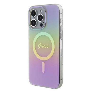 Originalus dėklas Guess GUHMP15XHITSP iPhone 15 Pro Max 6.7  rožinis/rožinis hardcase IML Iridescent MagSafe 1