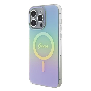 Originalus dėklas Guess GUHMP15XHITSQ iPhone 15 Pro Max turquoise/turquoise hardcase IML Iridescent MagSafe 1