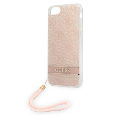 Dėklas Guess Print Strap GUOHCI8H4STP iPhone SE 2022 / SE 2020/7/8 Rožinis 8