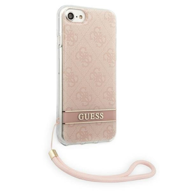 Dėklas Guess Print Strap GUOHCI8H4STP iPhone SE 2022 / SE 2020/7/8 Rožinis 9