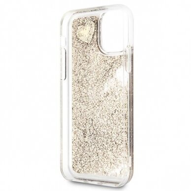 Dėklas Guess Glitter Charms GUOHCN61GLHFLGO iPhone 11 / Xr Auksinis 3