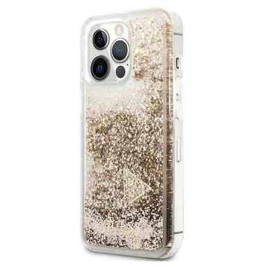 Dėklas Guess Glitter Charms GUOHCP14XGLHFLGO iPhone 14 Pro Max Auksinis 1