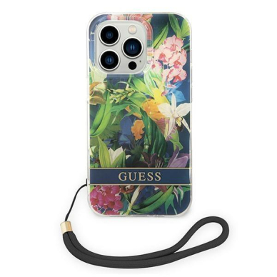 Dėklas Guess Flower Strap GUOHCP14XHFLSB iPhone 14 Pro Max  1