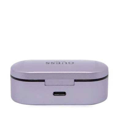 Guess GUTWST31EU TWS bluetooth ausinės + docking station Violetinės 2