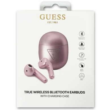 Ausinės Guess GUTWST82TRU TWS Bluetooth Headphones Violetinės 2