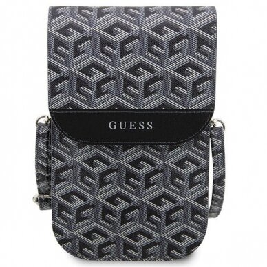 Dėklas Guess Handbag GUWBHGCFSEK Juodas/Juodas GCube Stripe 1