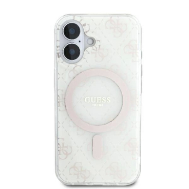 Dėklas Guess IML 4G Background MagSafe  iPhone 16 Plus - Baltas 2