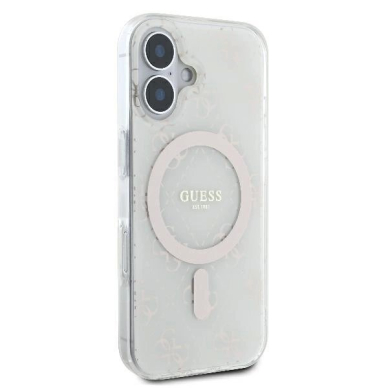 Dėklas Guess IML 4G Background MagSafe  iPhone 16 Plus - Baltas 3