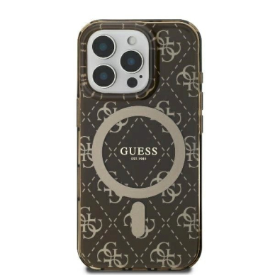 Dėklas Guess IML 4G Background MagSafe  iPhone 16 Pro Max - Rudas 2