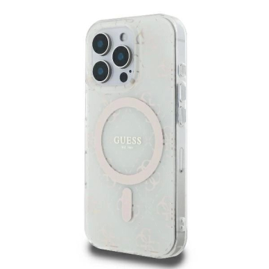 Dėklas Guess IML 4G Background MagSafe  iPhone 16 Pro Max - Baltas 1