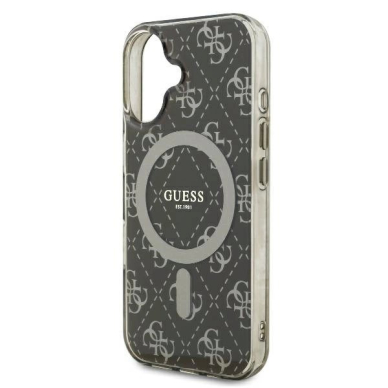 Dėklas Guess IML 4G Background MagSafe iPhone 16  - Rudas 5