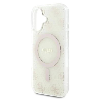 Dėklas Guess IML 4G Background MagSafe iPhone 16  - Baltas 5