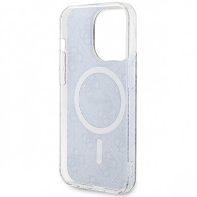 Originalus Guess dėklas IML 4G MagSafeiPhone 15 Pro - Mėlynas 6