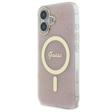 Dėklas Guess IML 4G MagSafe iPhone 16 Plus  - Rožinis 1