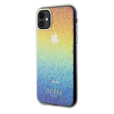 Originalus Guess dėklas IML Faceted Mirror Disco IridescentiPhone 11 / Xr - Įvariaspalvis 1