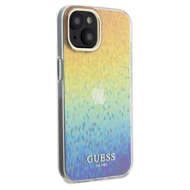 Originalus Guess dėklas IML Faceted Mirror Disco IridescentiPhone 14 / 15 / 13 - Įvariaspalvis 3