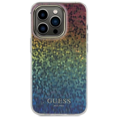 Originalus Guess dėklas IML Faceted Mirror Disco IridescentiPhone 14 Pro - Įvariaspalvis 2