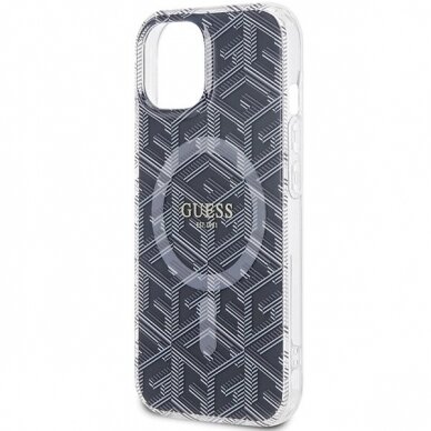 Originalus Guess dėklas IML GCube MagSafeiPhone 15 Plus / 14 Plus - Juodas 5