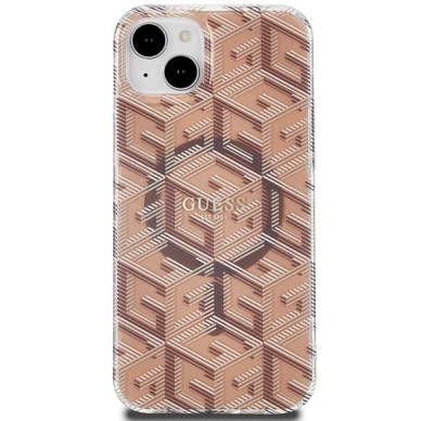 Originalus Guess dėklas IML GCube MagSafeiPhone 15 Plus / 14 Plus - Rudas 2