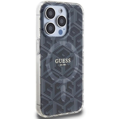 Originalus Guess dėklas IML GCube MagSafeiPhone 15 Pro - Juodas 3