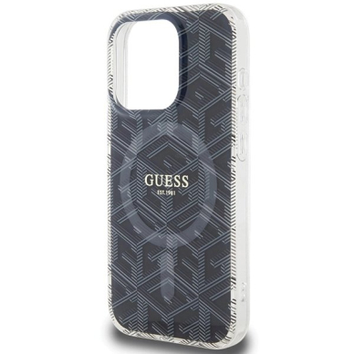 Originalus Guess dėklas IML GCube MagSafeiPhone 15 Pro - Juodas 5