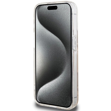 Originalus Guess dėklas IML GCube MagSafeiPhone 15 Pro - Rudas 4