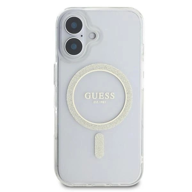 Dėklas Guess IML Glitter Circle MagSafe iPhone 16  - Clear 2