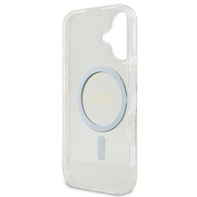 Dėklas Guess IML Glitter Circle MagSafe iPhone 16  - Clear 6