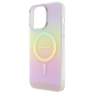 Dėklas Guess IML Iridescent MagSafe   iPhone 15 Pro - Rožinis 5