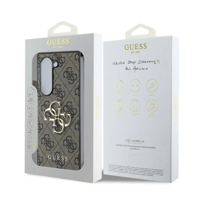 Guess Leather 4G Metal Logo Dėklas Samsung Galaxy Z Fold 6 - rudas 6