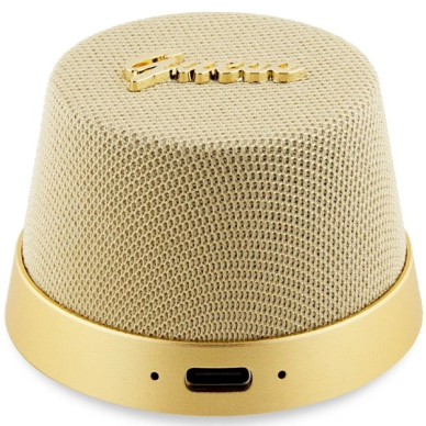 Originalus Guess dėklas Magnetic Script Metal Mėlynastooth speaker - Auksinis 1