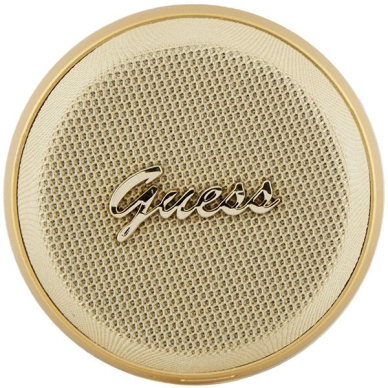 Originalus Guess dėklas Magnetic Script Metal Mėlynastooth speaker - Auksinis 2