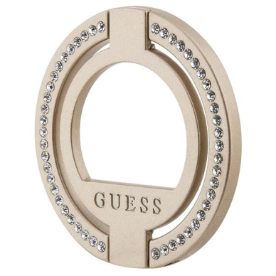 Dėklas Guess MagSafe Ring stand GUMRSALDGD Auksinis/Auksinis Rhinestone 1